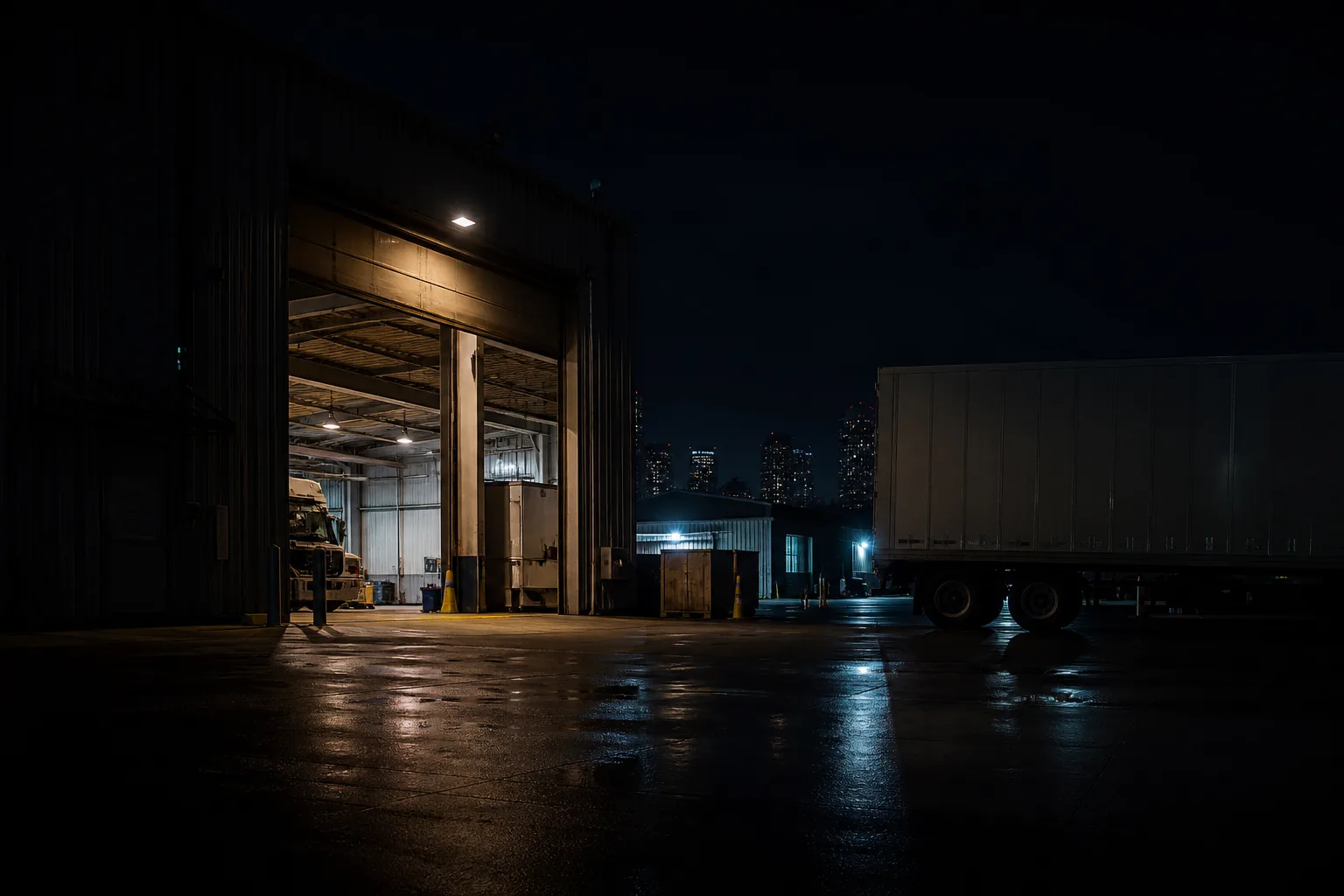 Nighttime mobile truck service